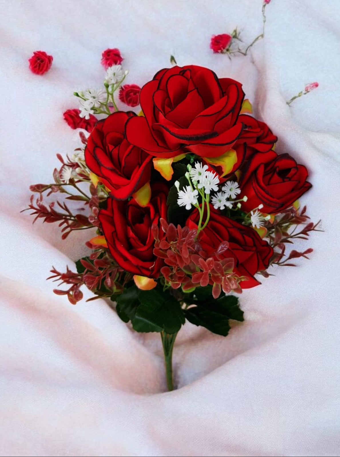 Ramo Rosa Roja Envejecida 23939