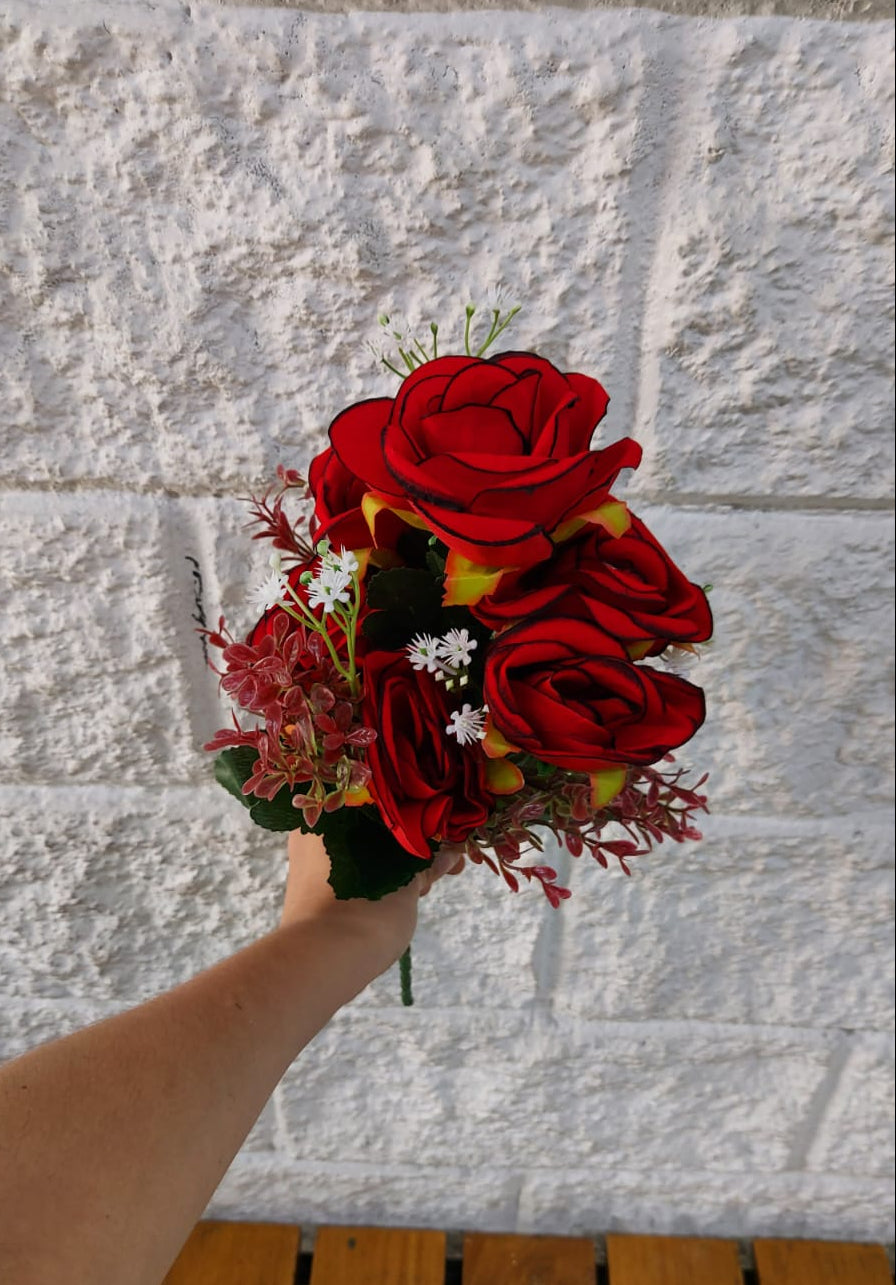 Ramo Rosa Roja Envejecida 23939