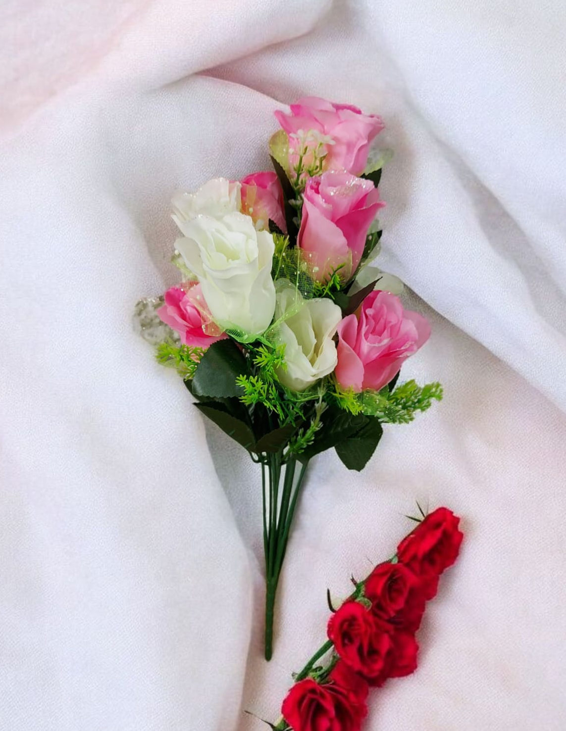 Ramo Rosa Blanca/Rosada 44cm