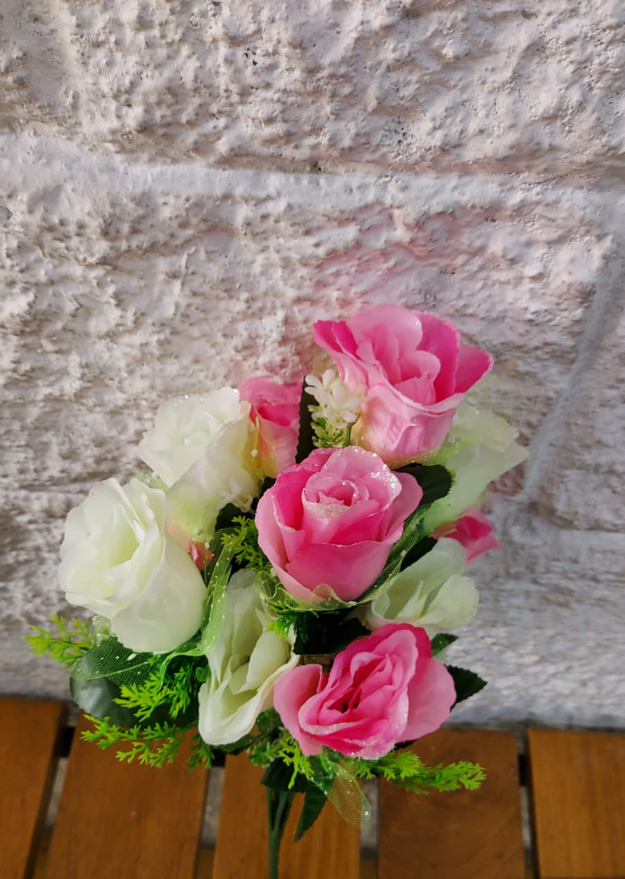 Ramo Rosa Blanca/Rosada 44cm