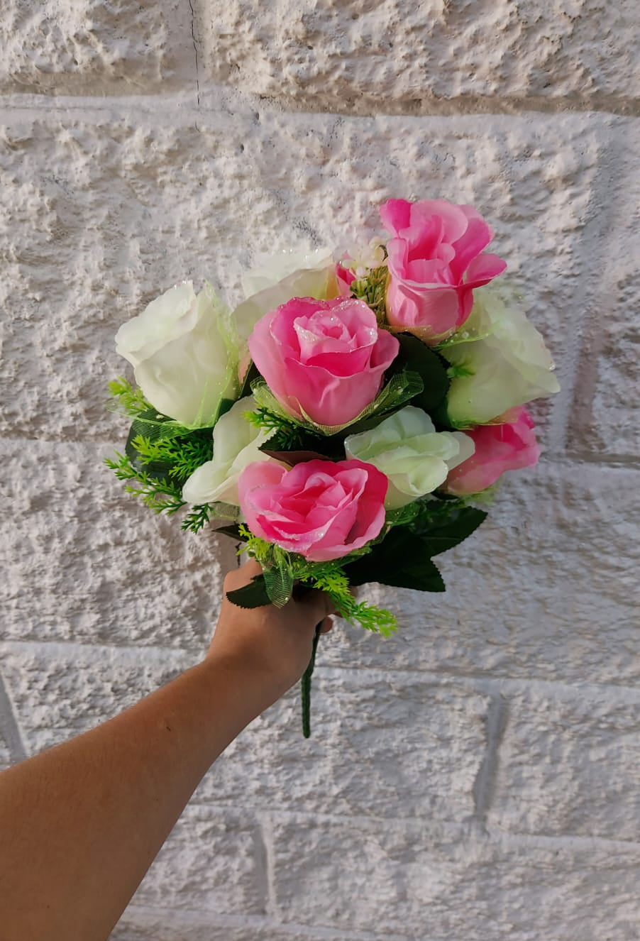 Ramo Rosa Blanca/Rosada 44cm