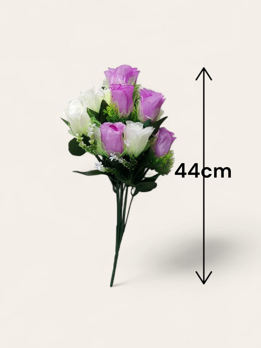 Ramo Rosa Blanca/Lila 44cm