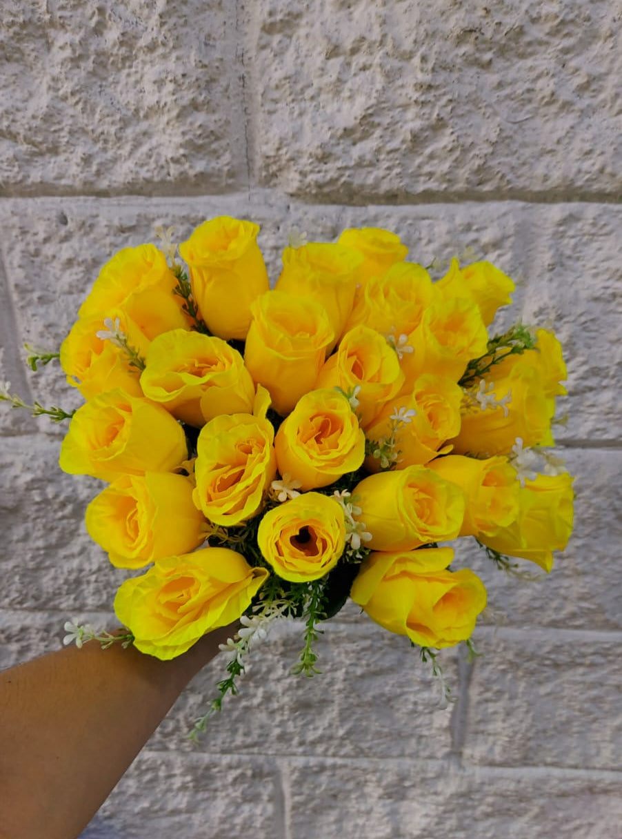Ramo Rosa Coquet Amarilla x20 45cm