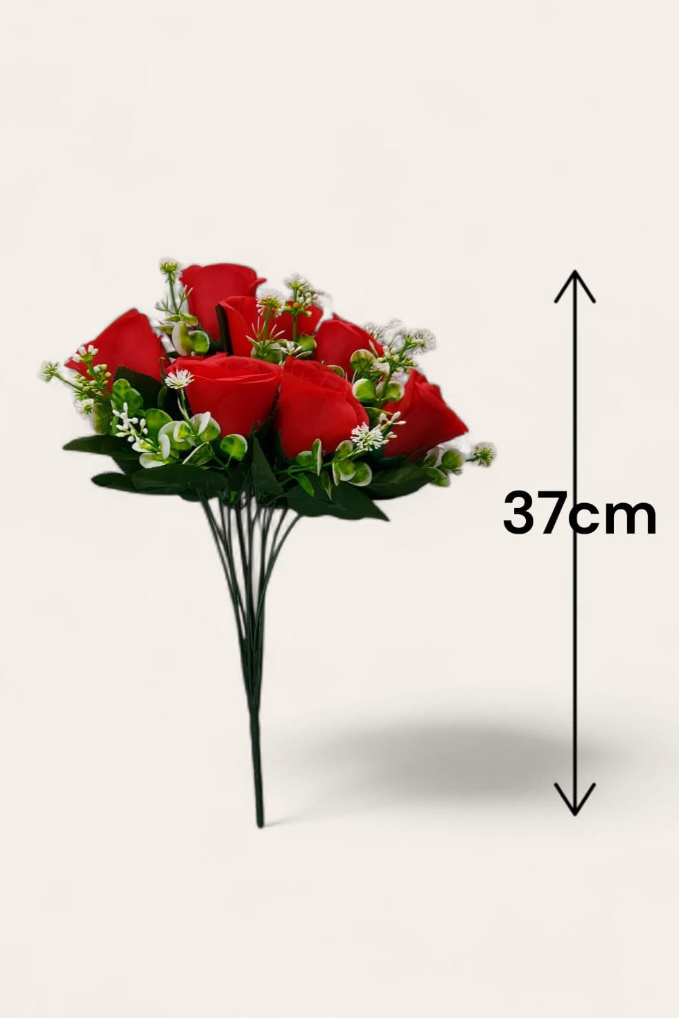 Ramo De Rosas Capullo Roja 37cm