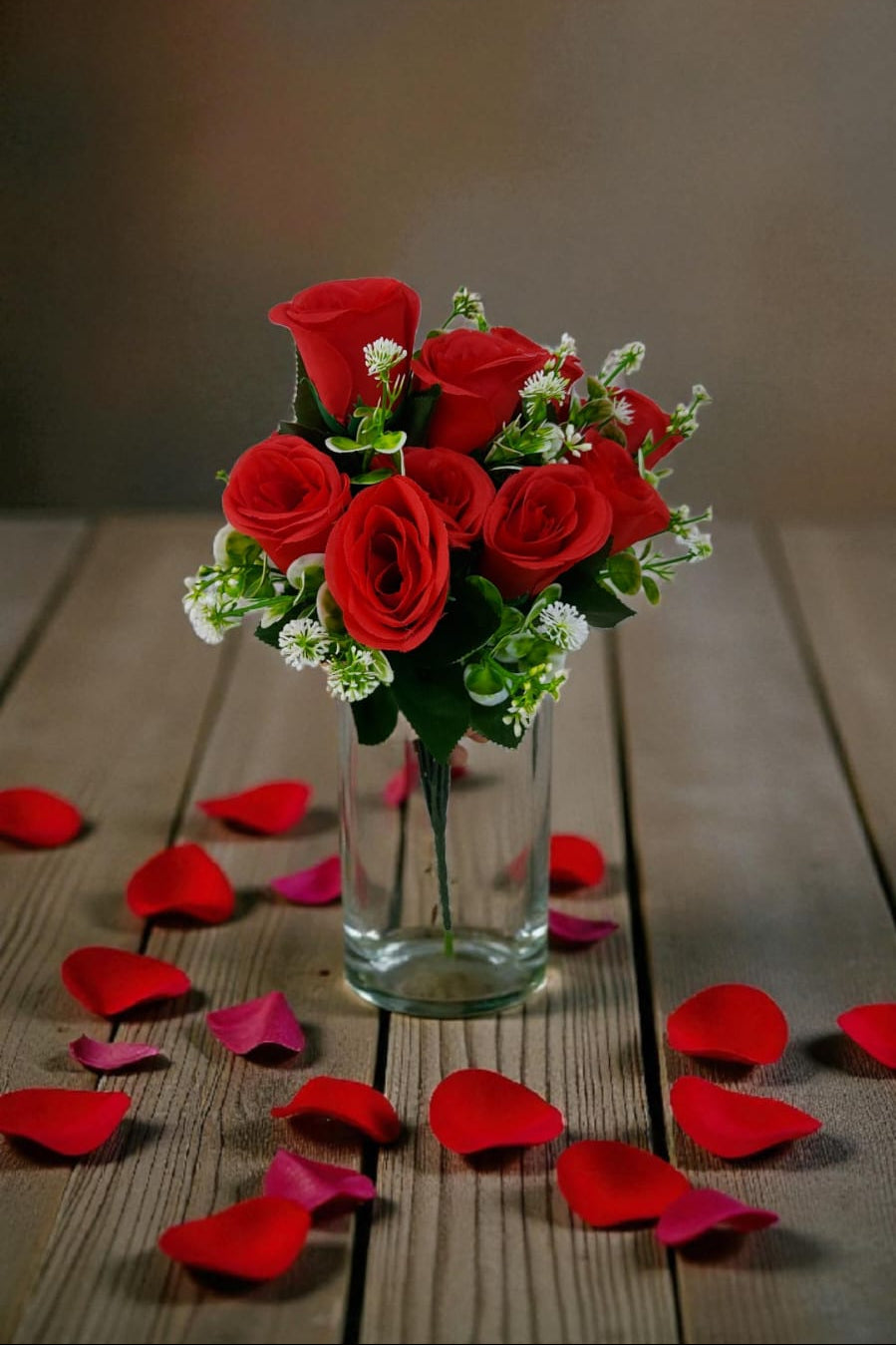 Ramo De Rosas Capullo Roja 37cm