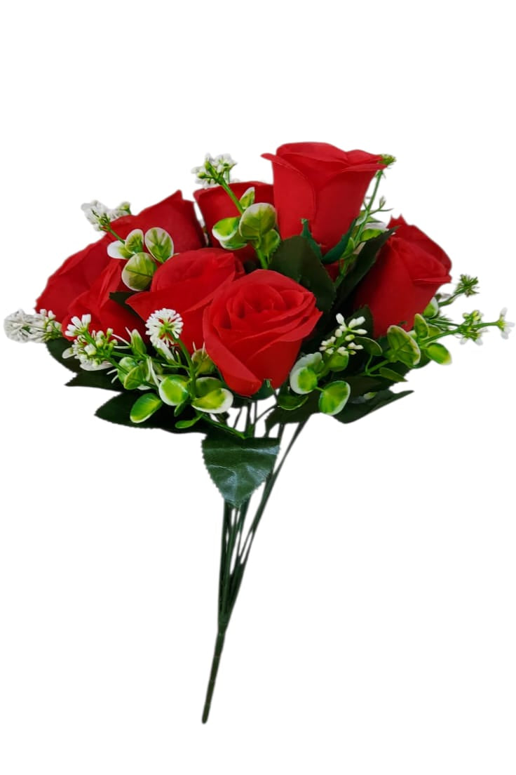 Ramo De Rosas Capullo Roja 37cm