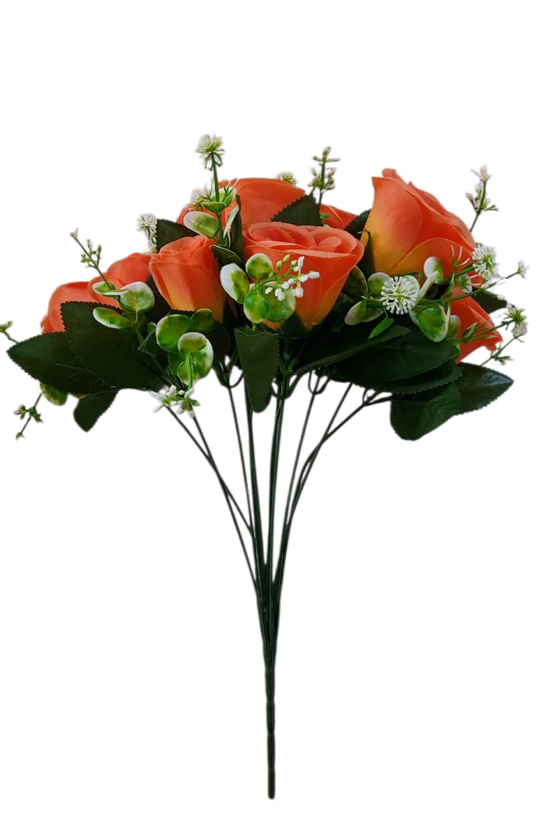 Ramo De Rosas Capullo Salmón 37cm