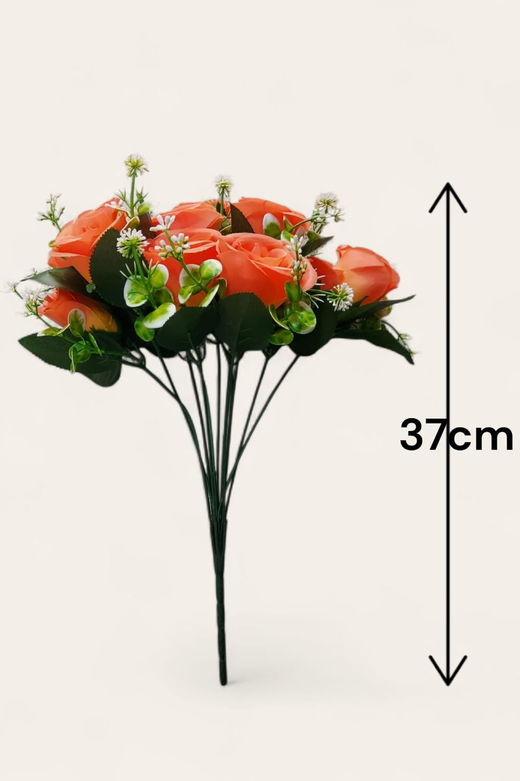 Ramo De Rosas Capullo Salmón 37cm