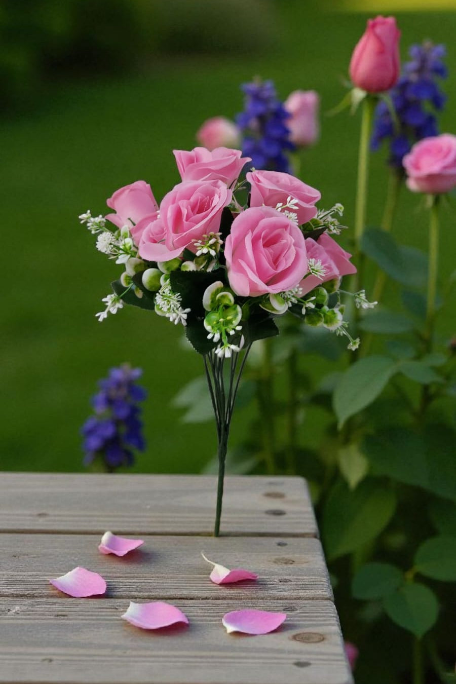 Ramo De Rosas Capullo Rosa 37cm