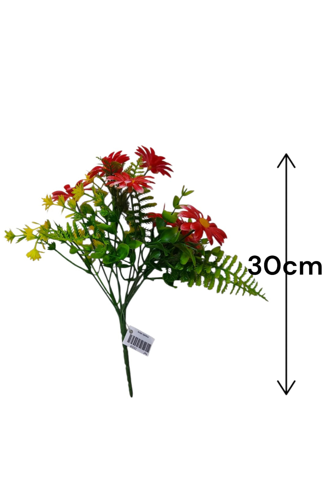 Follaje General Flor de Gerbera Roja 30cm