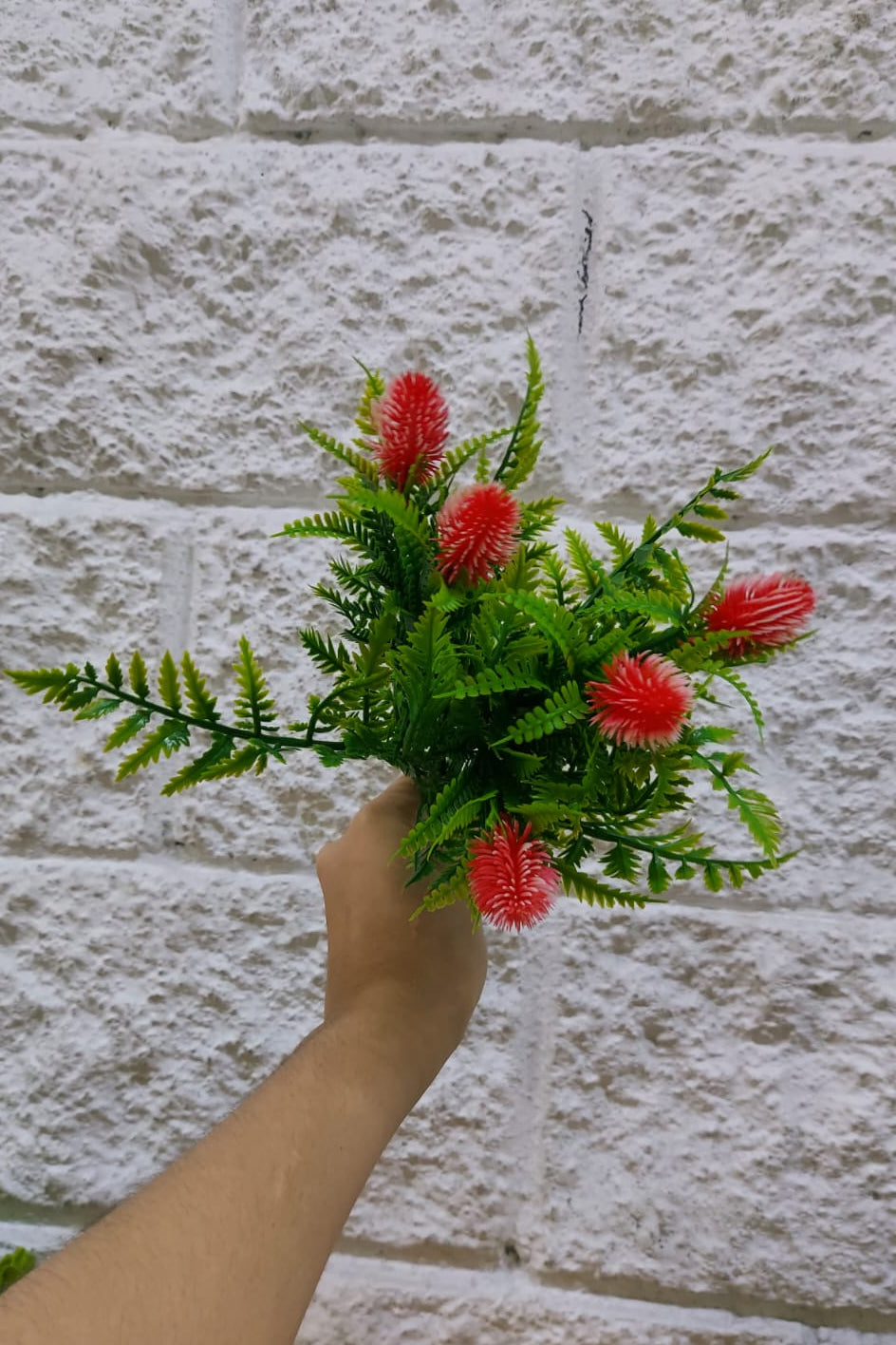 Follaje General Flor de Inírida Roja 32cm