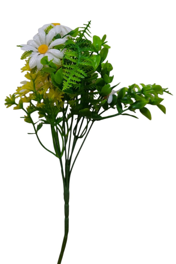 Follaje General Flor de Gerbera Blanco 30cm