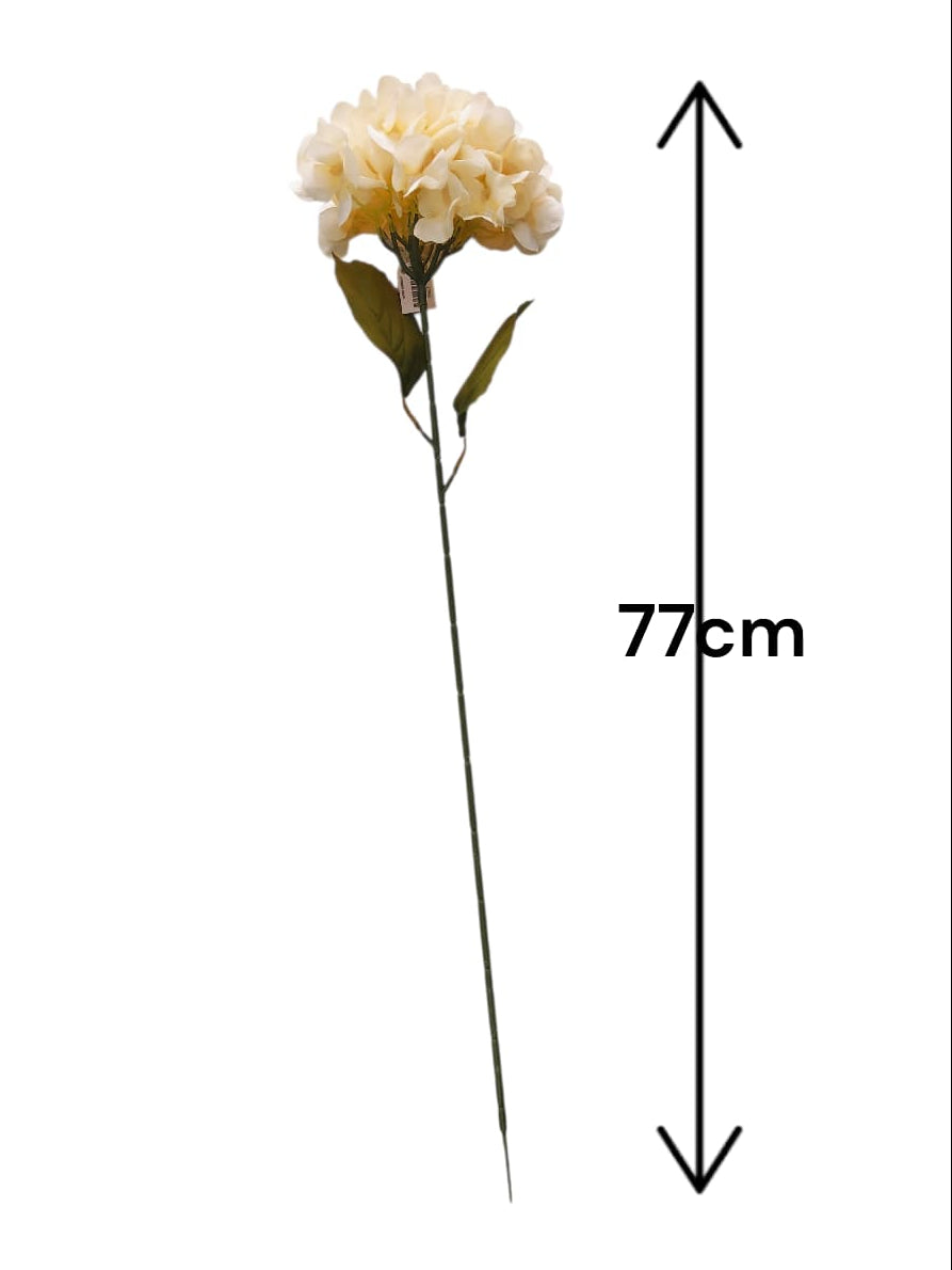 Ramo de Hortensias Tallo Largo Beige 77cm