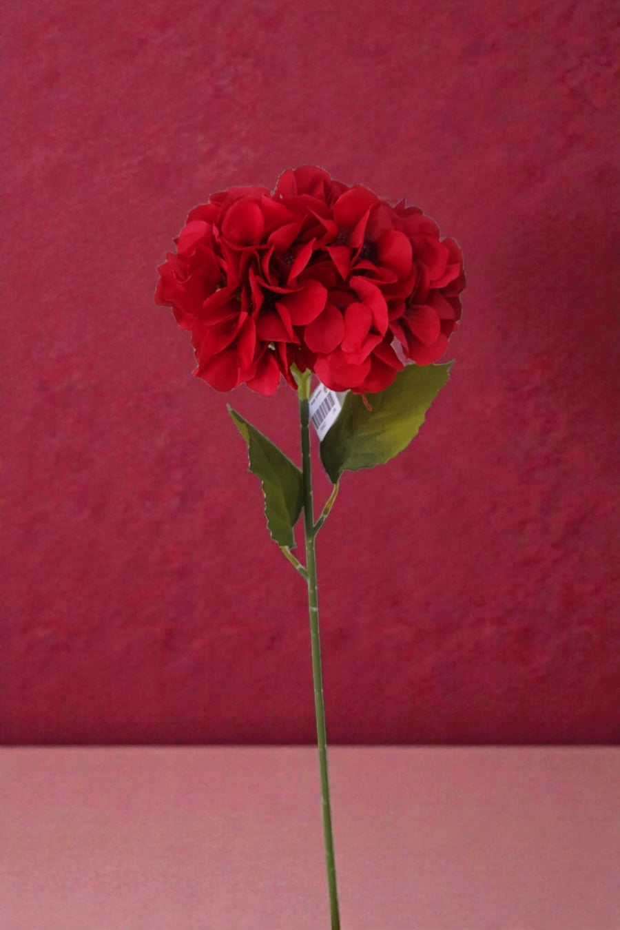 Ramo De Hortensias Tallo Largo Rojo 77cm