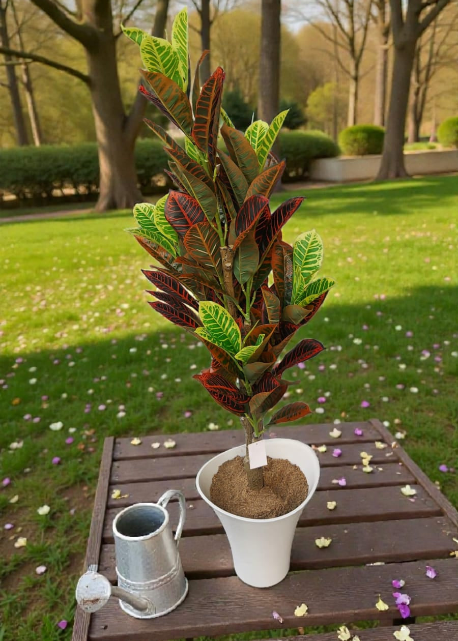 Árbol Crotón Realista Premium 1.20mts