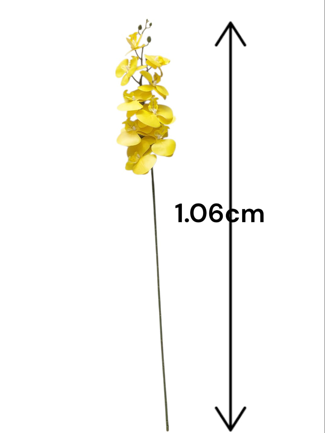 Orquidea Mediana Tallo Largo Amarilla 1.06cm
