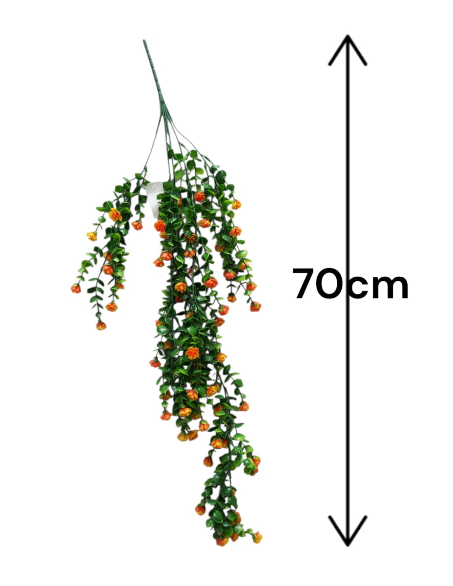 Colgante Florecitas Naranja 70cm