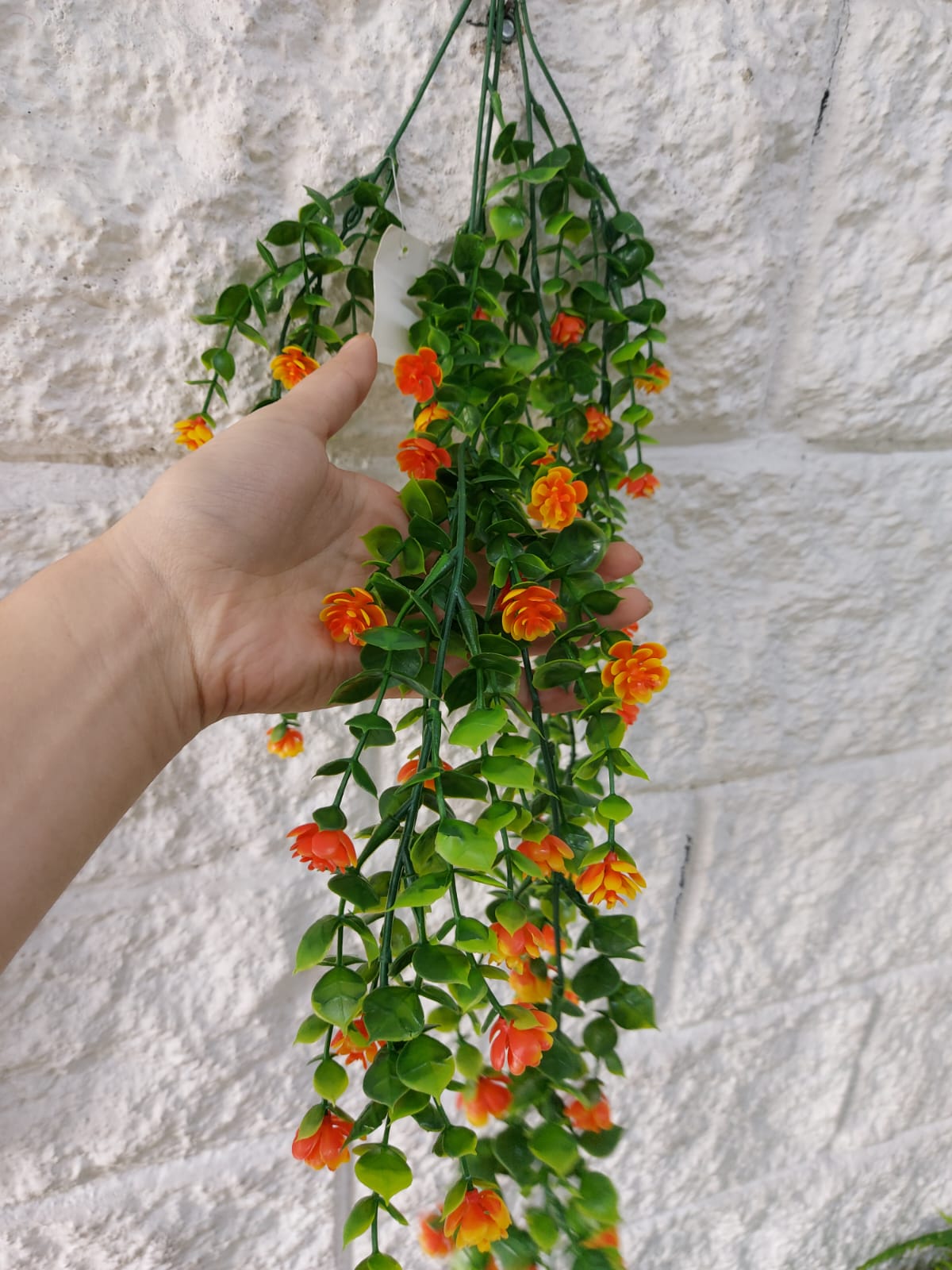 Colgante Florecitas Naranja 70cm
