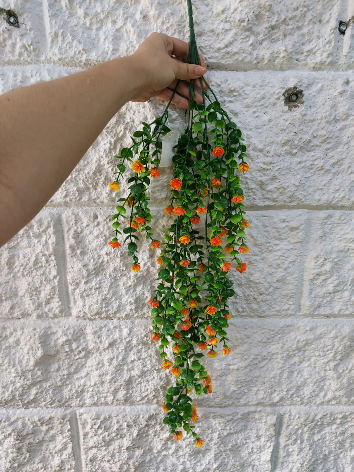 Colgante Florecitas Naranja 70cm