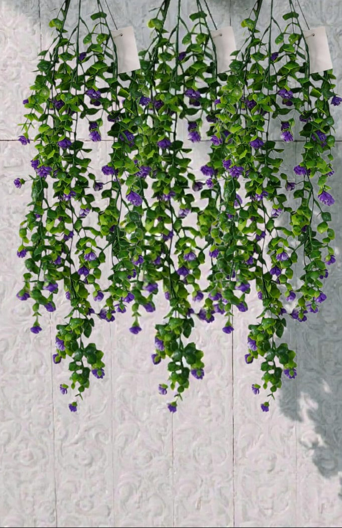 Colgante Florecitas Morada 70cm