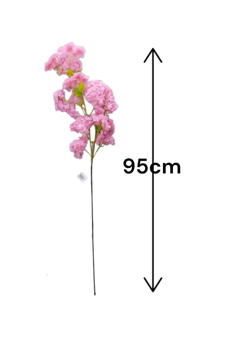 Rama de Cerezo Rosa Claro con Hojas 95cm