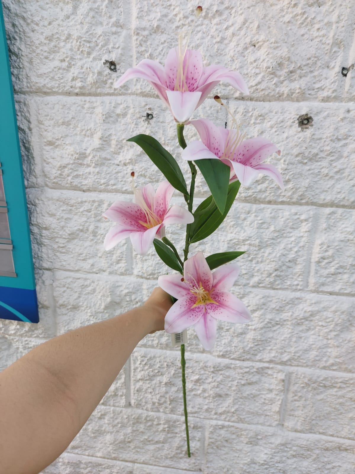 Ramo de Lirios Artificiales x4 Rosa 1mts