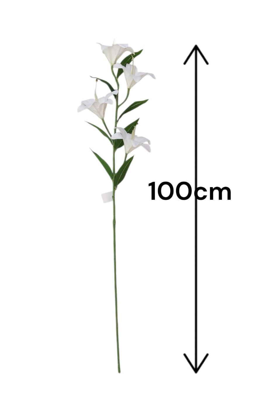 Ramo de Lirios Artificiales x 4 Blanco 1mts