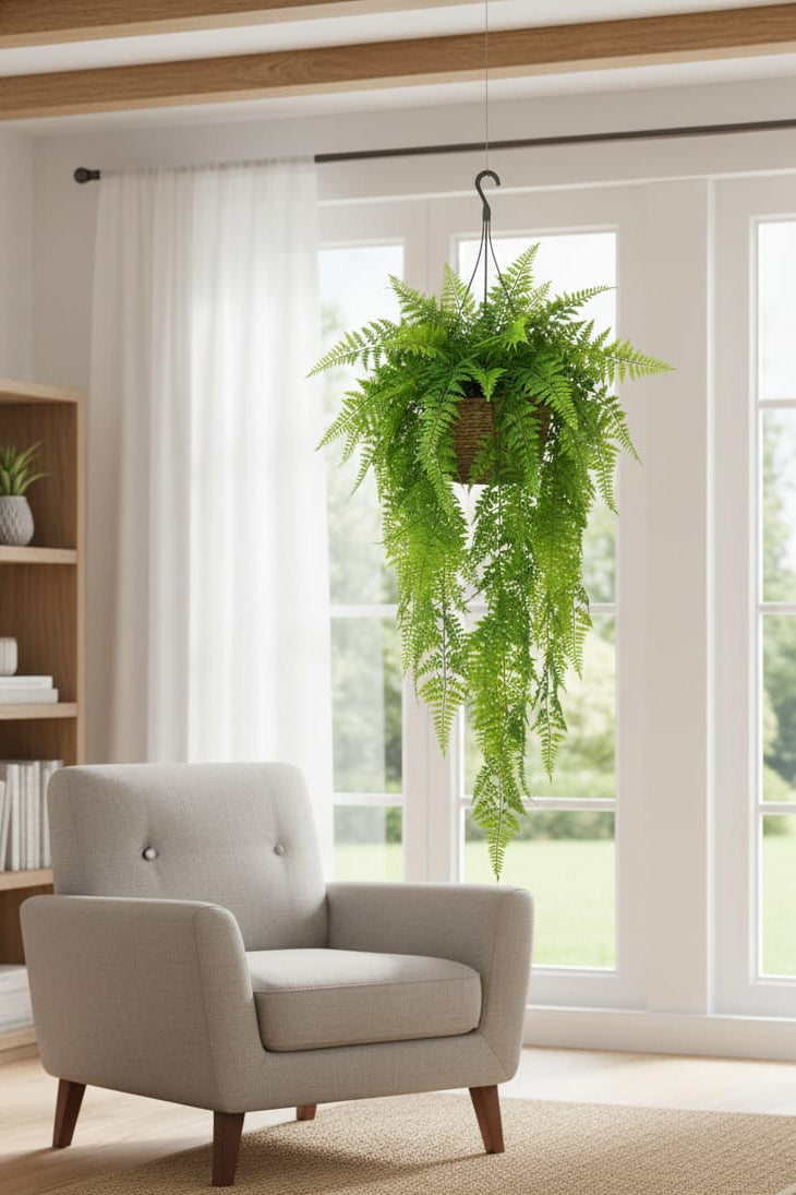 Colgante Helecho Premium 1mts Verde