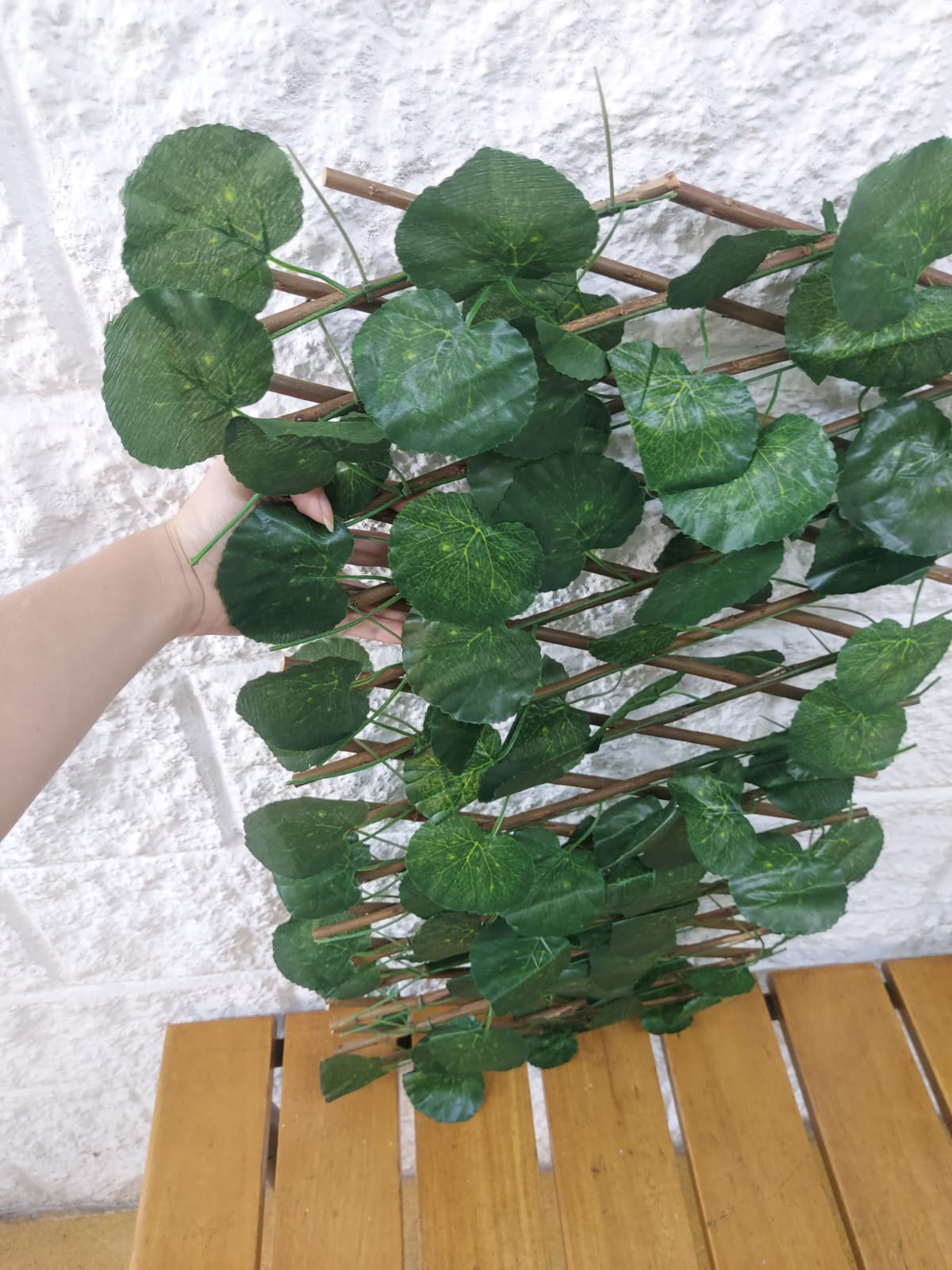 Cercha Decorativa Plegable Pequeña Hoja Redonda 1mx36cm