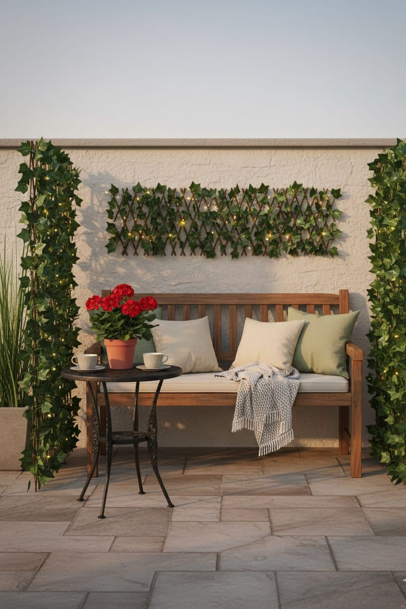 Cercha Decorativa Plegable Pequeña Hoja Uva 1mx36cm