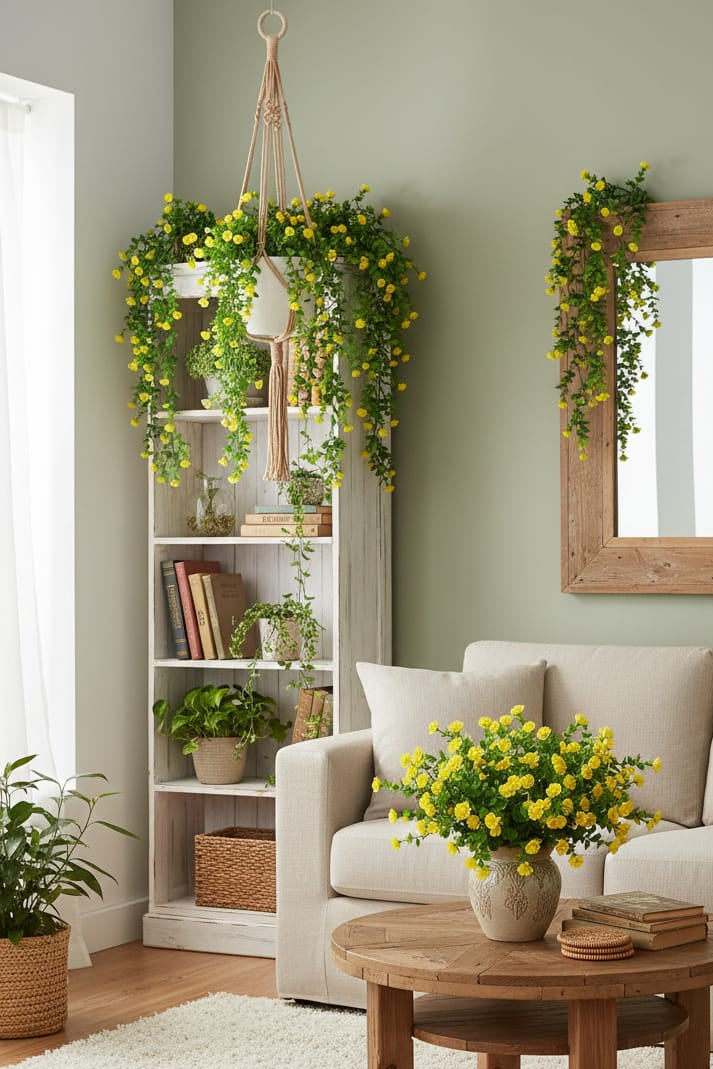 Colgante Florecitas Amarilla 70cm