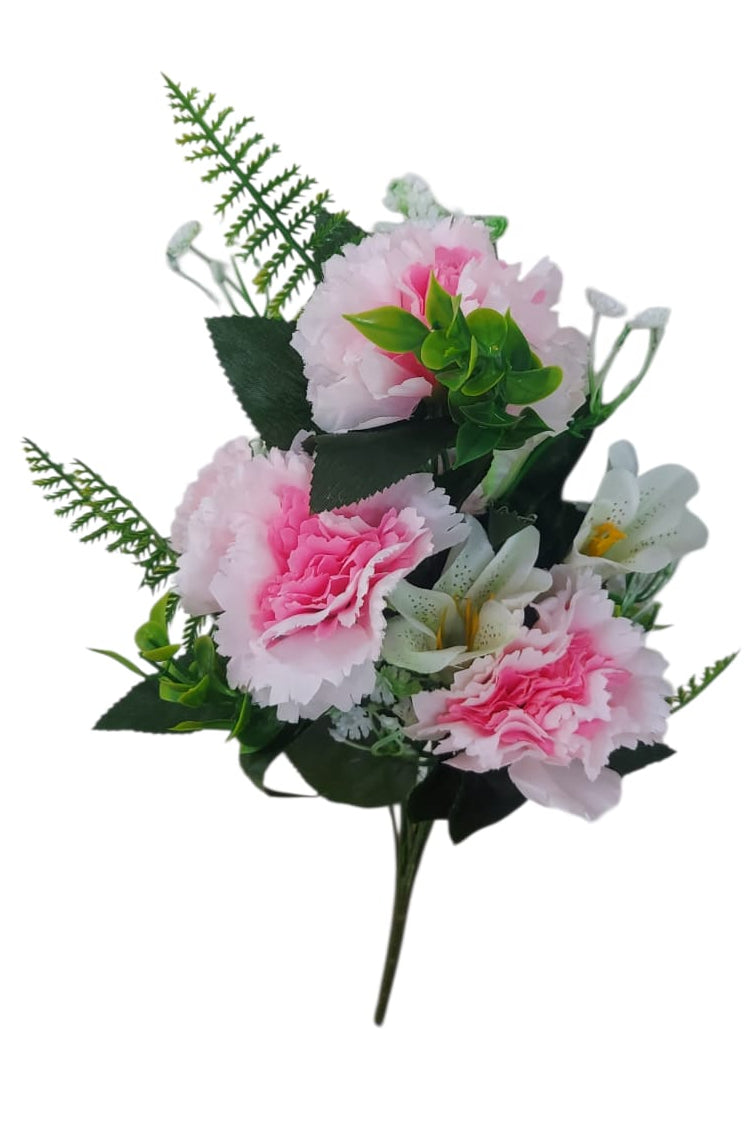 Flor Combi Clavel Rosa Con Lirio 50cm