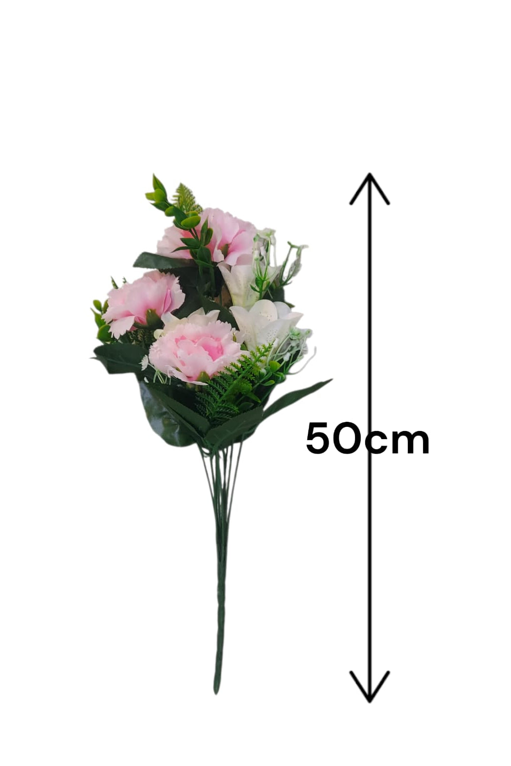 Flor Combi Clavel Rosa Con Lirio 50cm