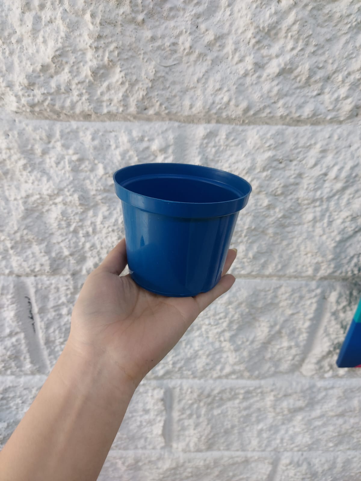 Matera Plástica Pequeña Azul 8cm