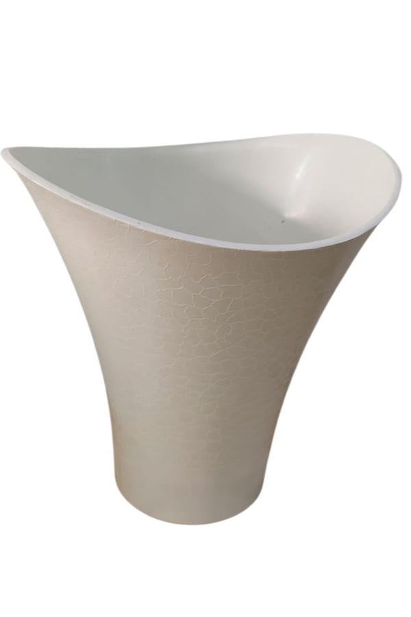 Matera Ovalada Blanca para Plantas 30cm