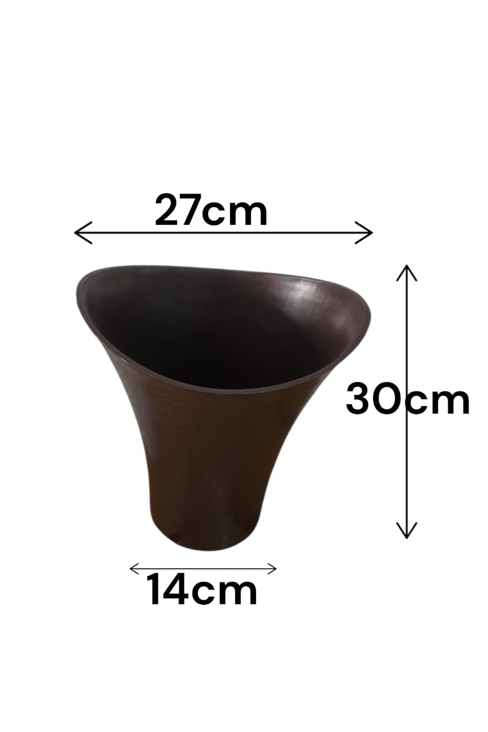 Matera Ovalada Café para Plantas 30cm