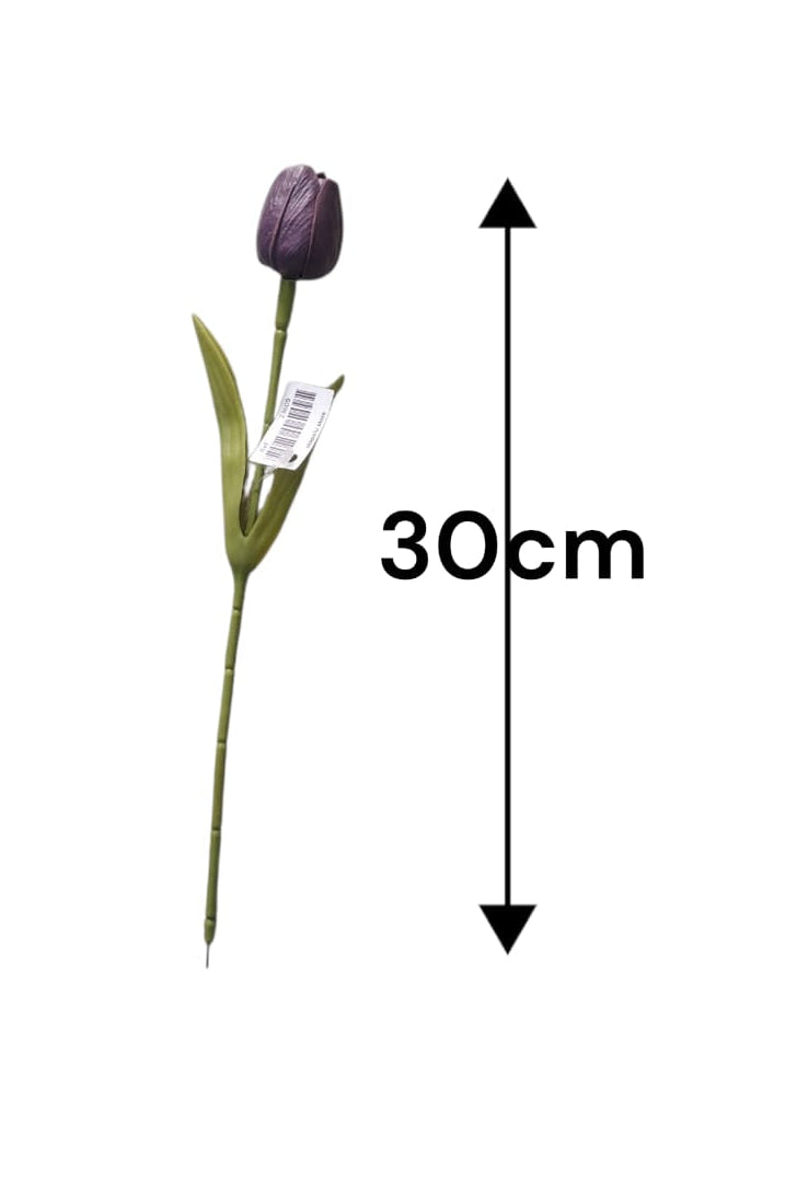 Flor Tulipán en Látex Morada 30cm