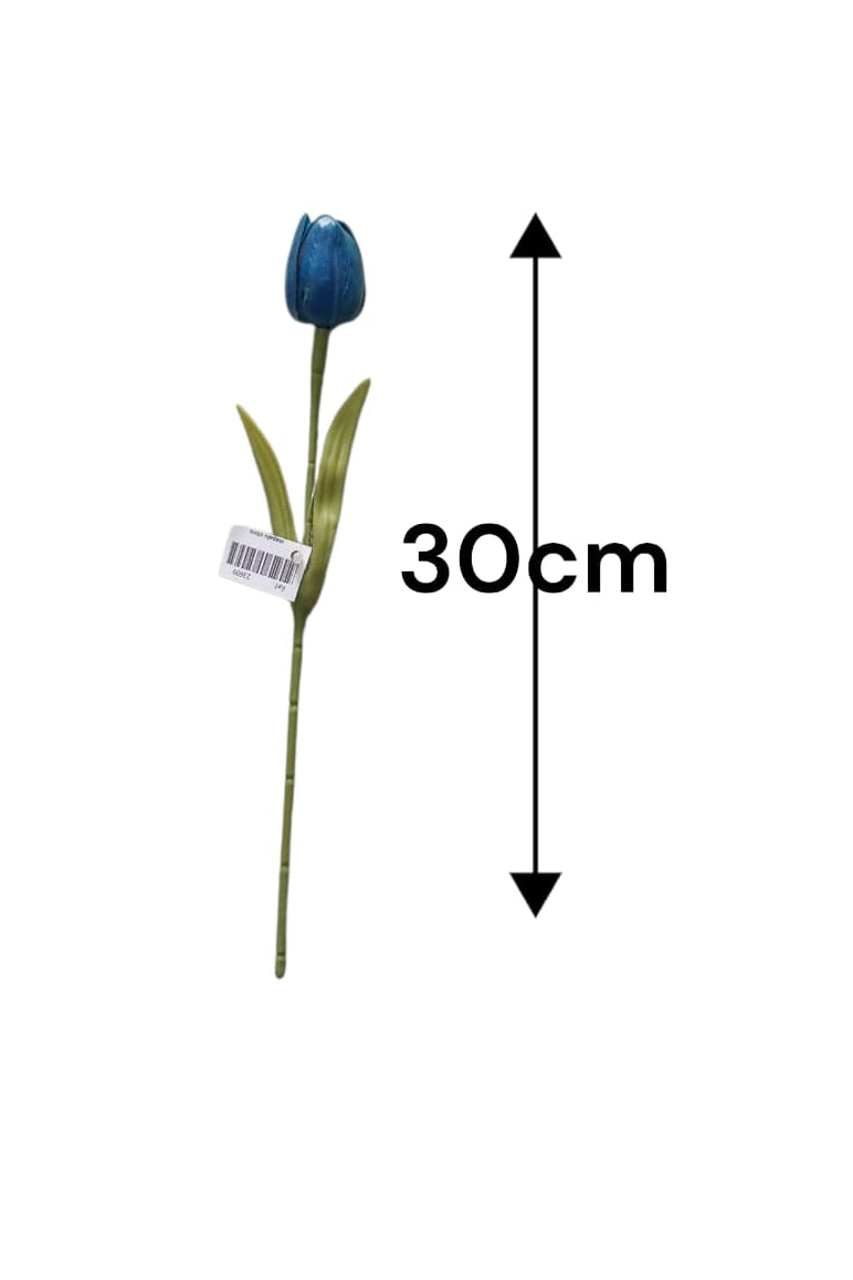 Flor Tulipán en Látex Azul 30cm