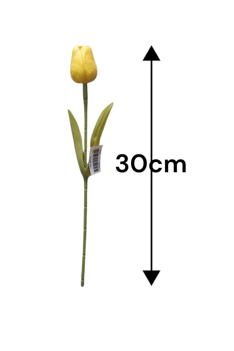 Flor Tulipán Látex Amarilla 30cm
