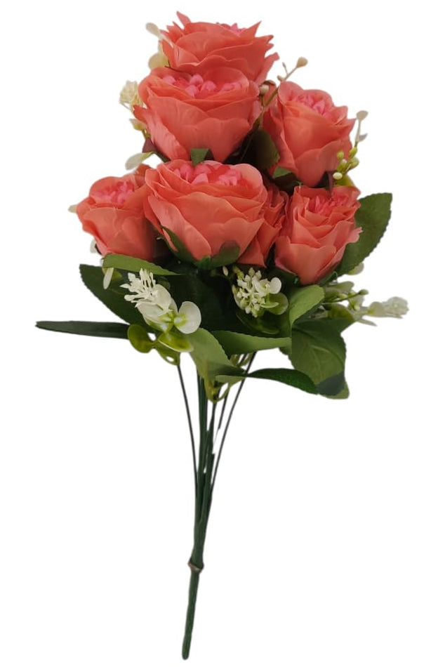 Buque x10 Rosas Rosadas 42cm