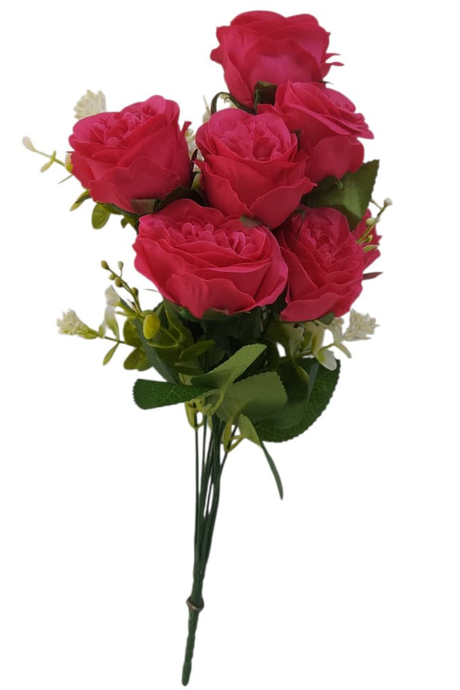 Buque x10 Rosas Fucsias 42cm