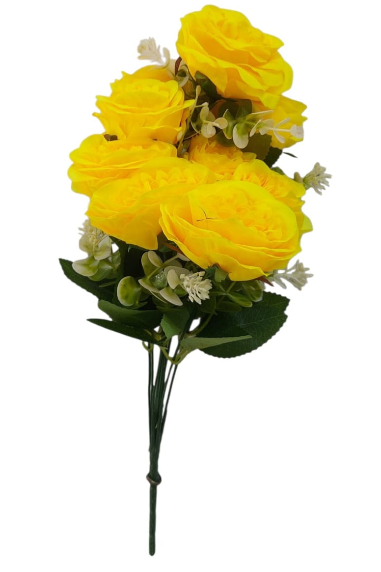 Buque x10 Rosas Amarilla 42cm