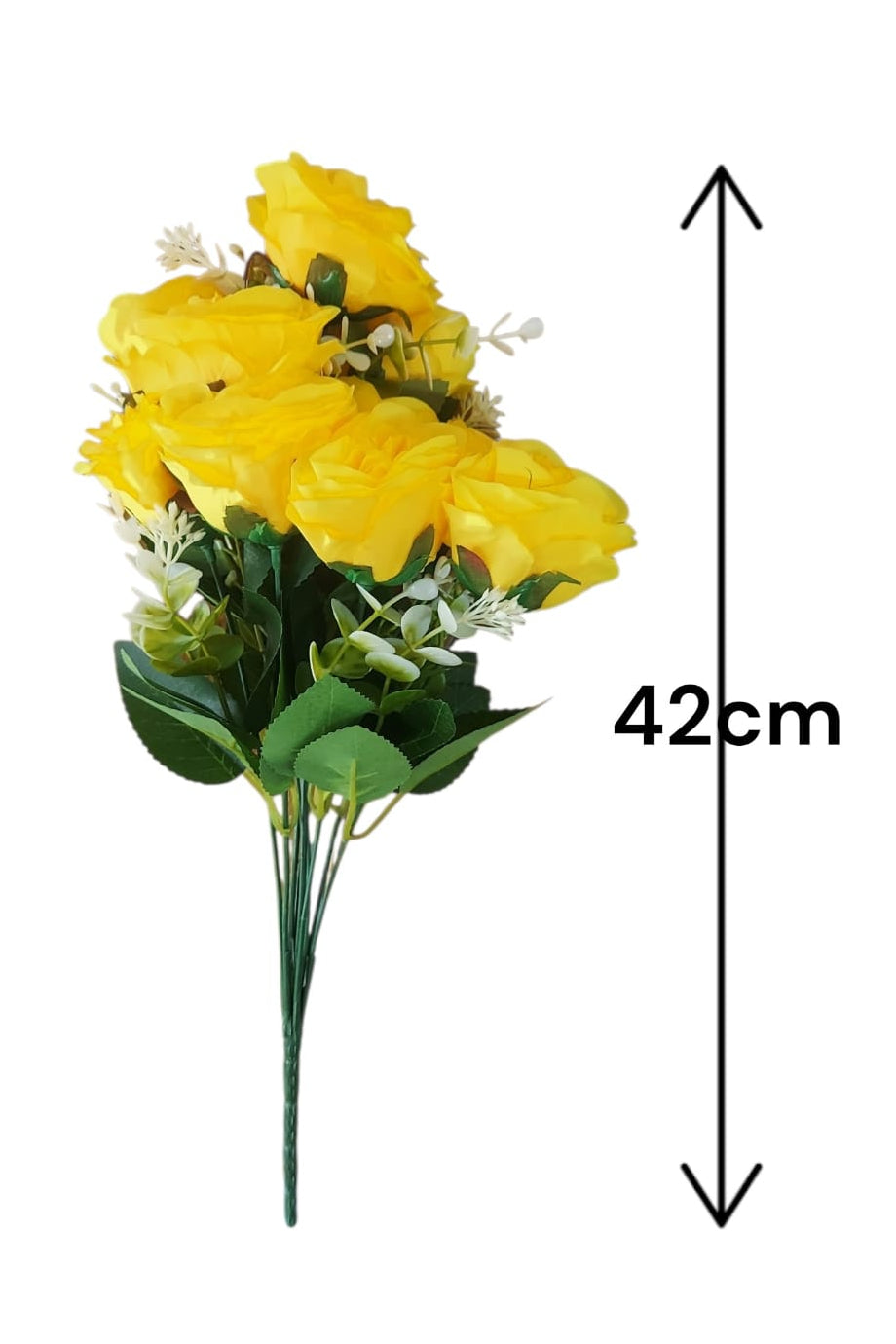 Buque x10 Rosas Amarilla 42cm