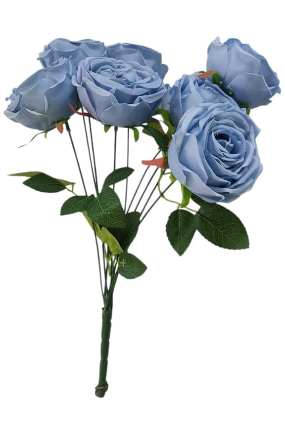 Rosa Corrugada Grande Azul 40cm