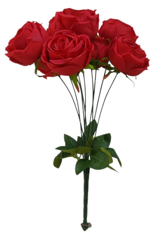Rosa Corrugada Grande Roja 40cm