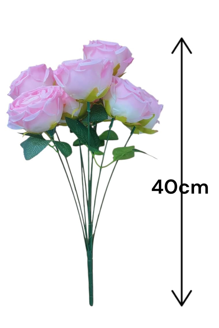 Rosa Corrugada Grande Rosada 40cm