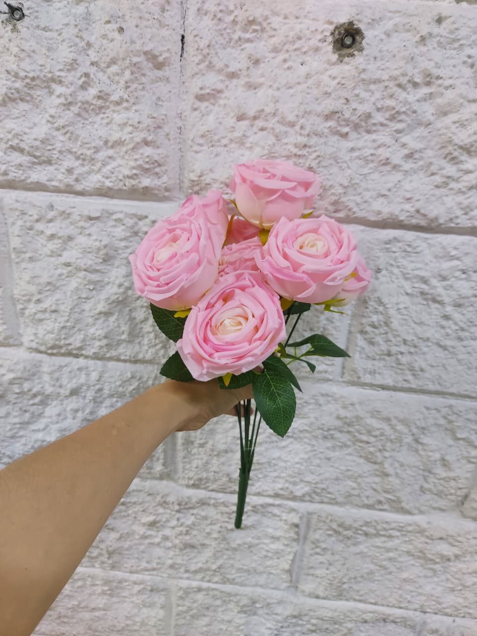Rosa Corrugada Grande Rosada 40cm