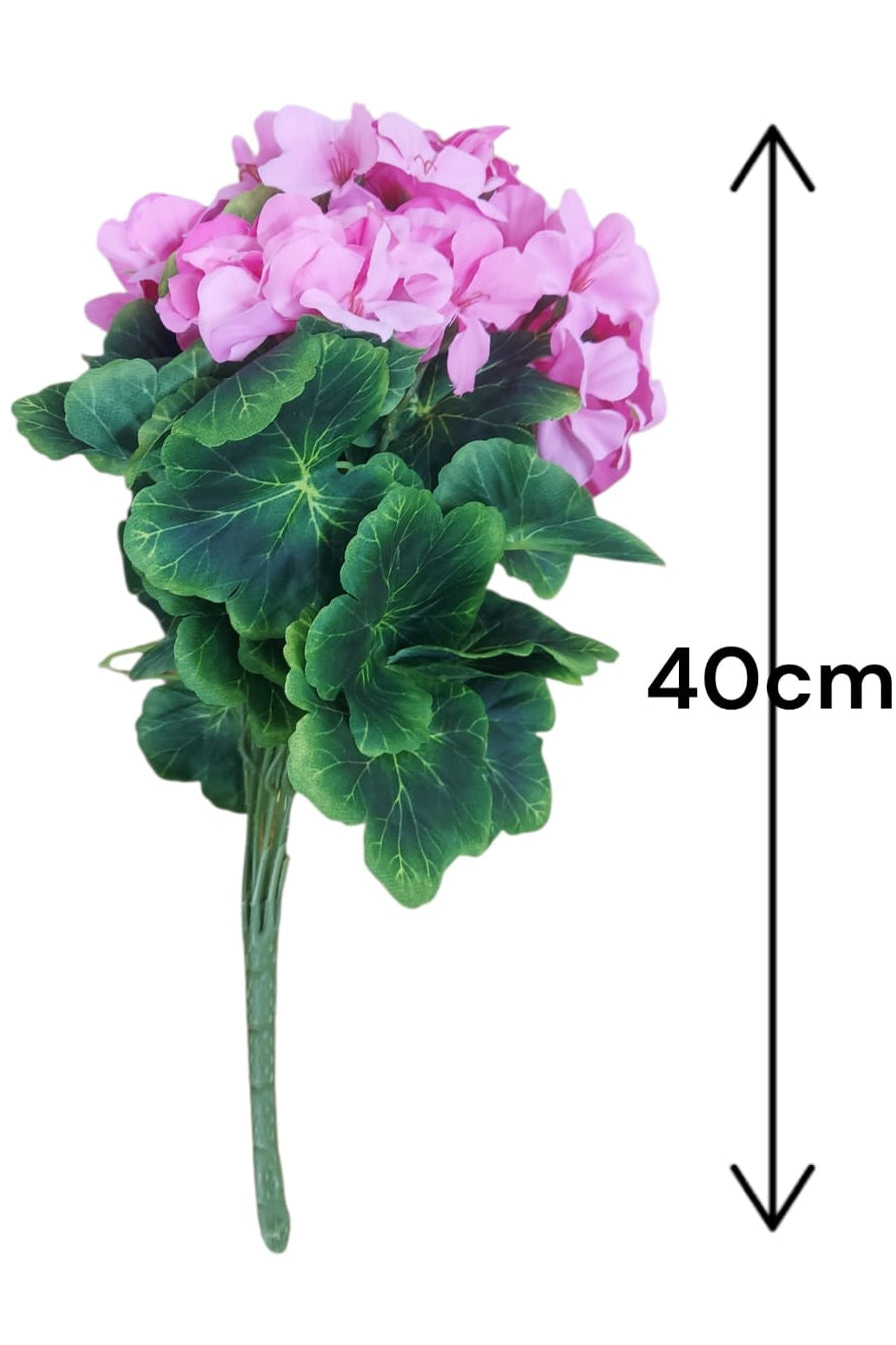 Ramo Hortensias Rosadas con Hojas 40cm