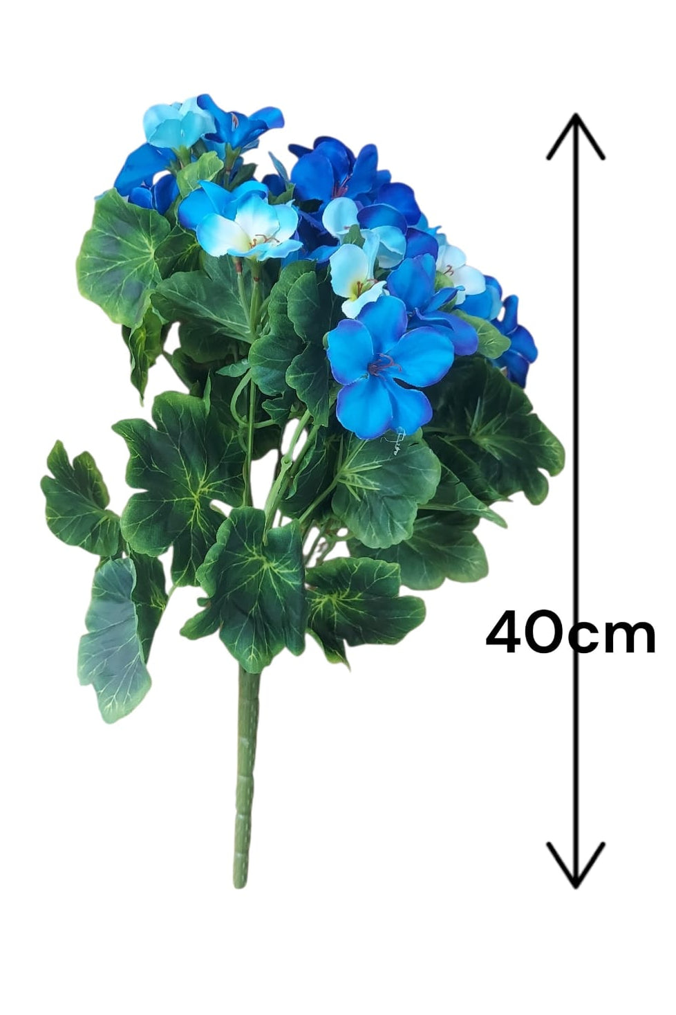 Ramo Hortensias Azules con Hojas 40cm