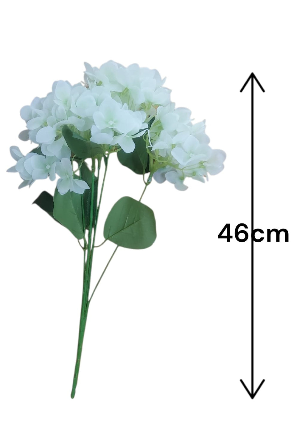 Ramo Hortensia Corta Blanca 46cm